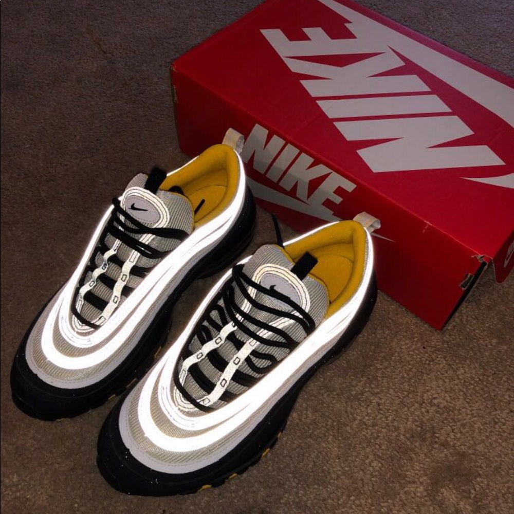 REFLECTIVE NIKE AIR MAX 97 BLACK/WHITE/AMARILLO